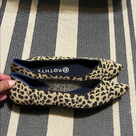 Rothy's Leopard Print Flats in Tan and Black - Picture 1 of 6